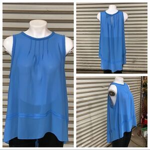 Nicole by Nicole Miller blue hi lo top size medium